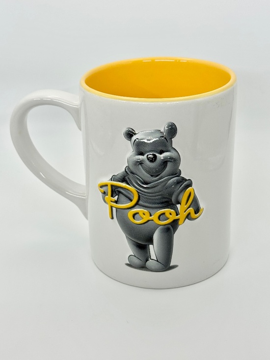 Disney Other - Winnie the Pooh Mug 3D Raised Yellow Inside Full Size 4.5" High Disney Parks